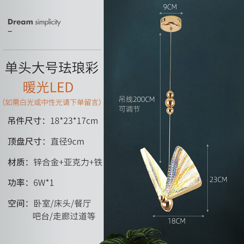 Modern Butterfly Pendant Light for Bedroom and Living Room