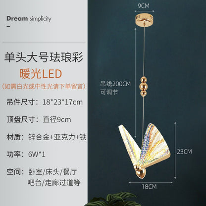 Modern Butterfly Pendant Light for Bedroom and Living Room
