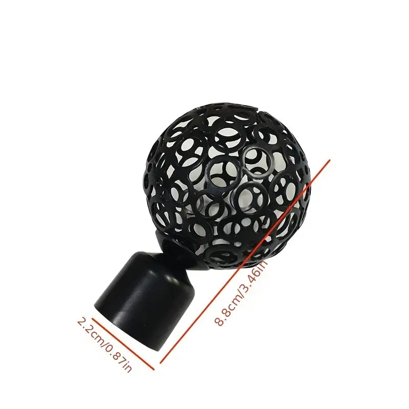 2pcs Iron Curtain Rod Finials - 22mm & 28mm Diameter