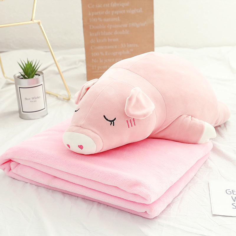 Custom Plush Toy Dog with Air Conditioning Blanket