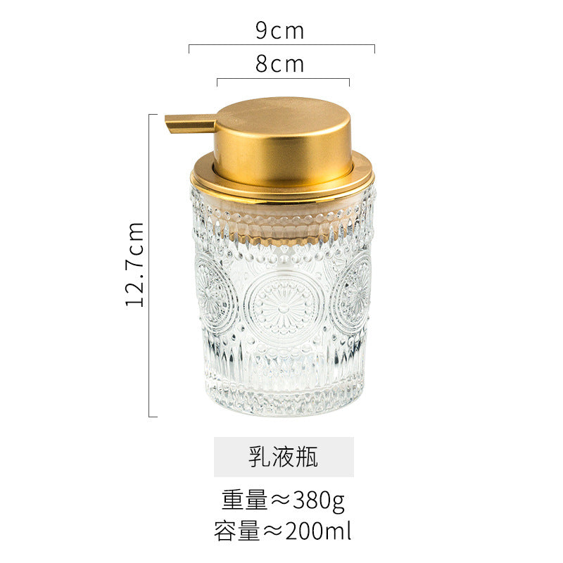 Luxurious Glass Soap Dispenser for Home and Hotels