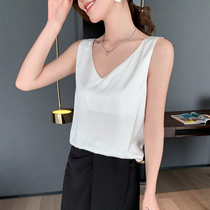 Chic Women's Satin Silk Top