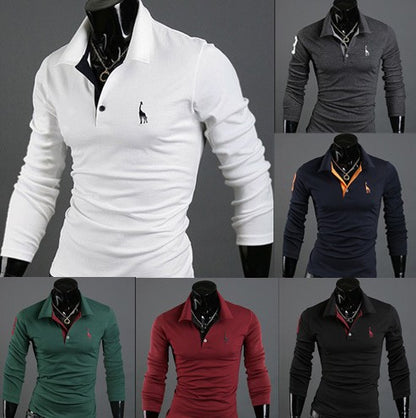 Deer Embroidered Long Sleeve Tee