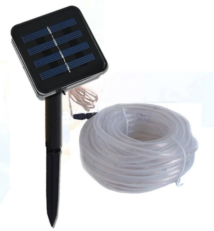 Solar String Lights with Waterproof Colorful Tubes
