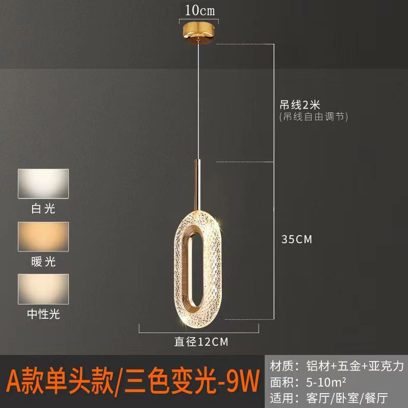 Modern Minimalist Pendant Light for Bedroom and Bar