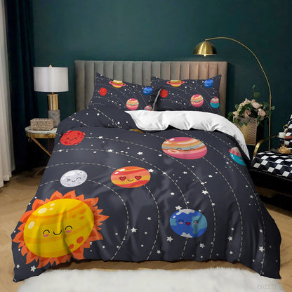 Spaceship Rocket Down Quilt Cover Set
