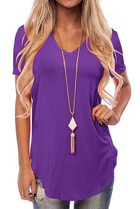 Loose V-Neck Short Sleeve Tuxedo T-Shirt