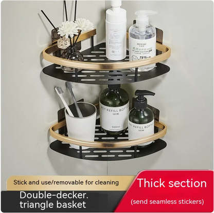 Punch-Free Bathroom Storage Rack