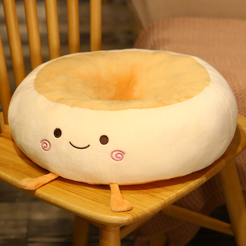 Plush Toast Bread Floor Chair Cushion for Home & Office