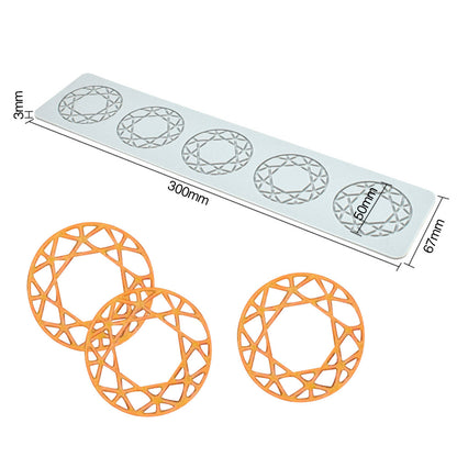 Pineapple Fruit Crisps Silicone Lace Mat for Baking