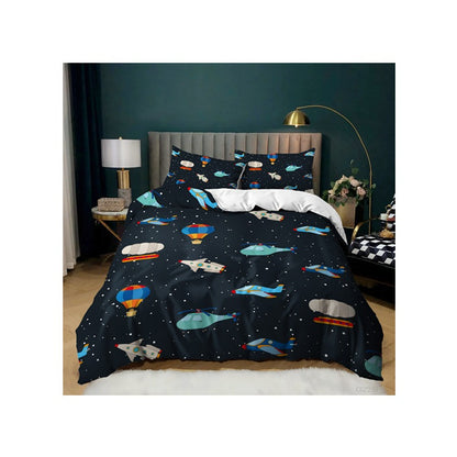 Spaceship Rocket Down Quilt Cover Set