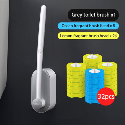 Disposable Toilet Cleaning Brush Set