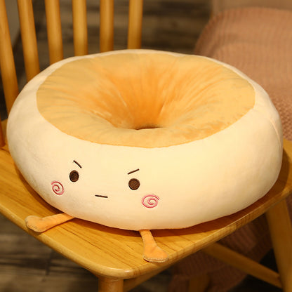 Plush Toast Bread Floor Chair Cushion for Home & Office