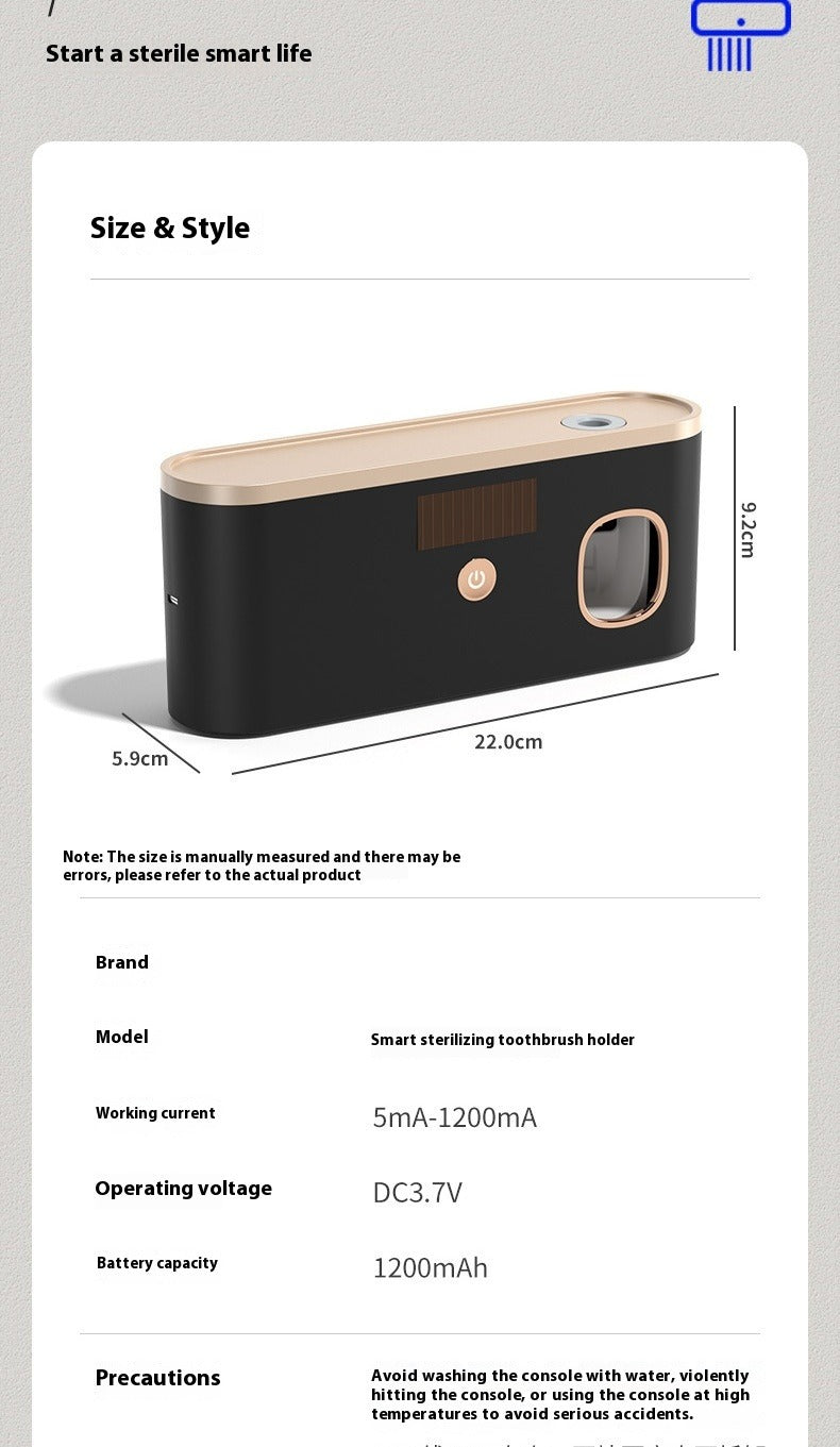 USB UV Toothbrush Sterilizer Wall Holder