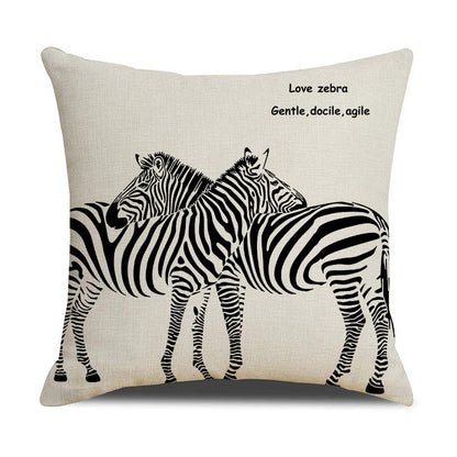 Abstract Black and White Zebra Cushion Cover for Sofa