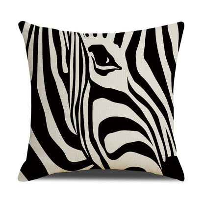 Abstract Black and White Zebra Cushion Cover for Sofa