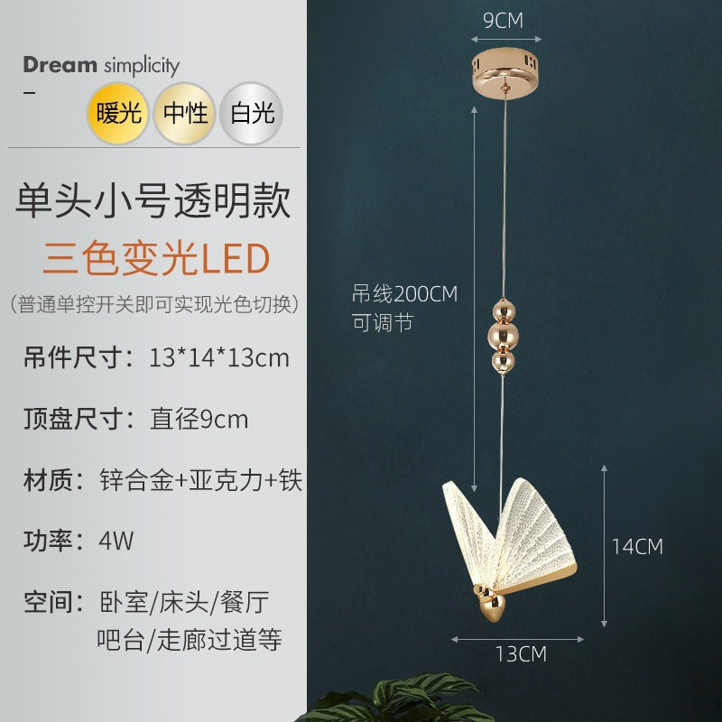 Modern Butterfly Pendant Light for Bedroom and Living Room
