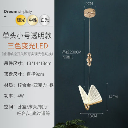 Modern Butterfly Pendant Light for Bedroom and Living Room