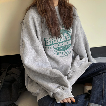 Loose Round Neck Women's Sweater
