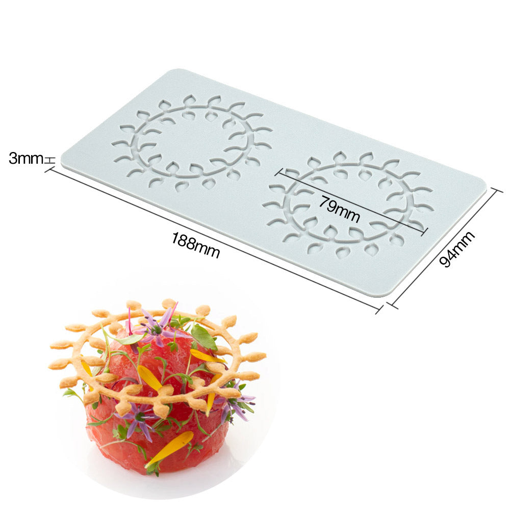 Pineapple Fruit Crisps Silicone Lace Mat for Baking