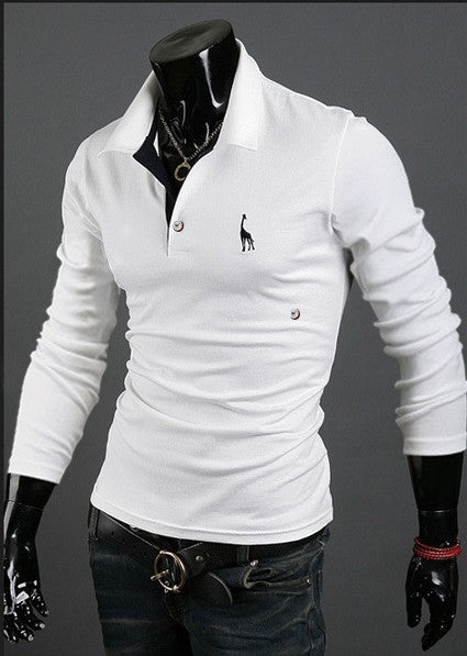 Deer Embroidered Long Sleeve Tee