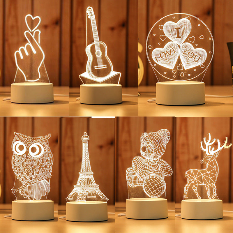 New 3D Switch Colorful Night Light for Smart Home