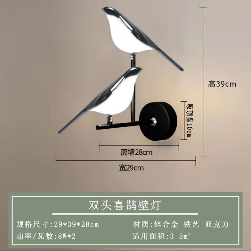 Modern Minimalist Creative Bird Wall Light for Home