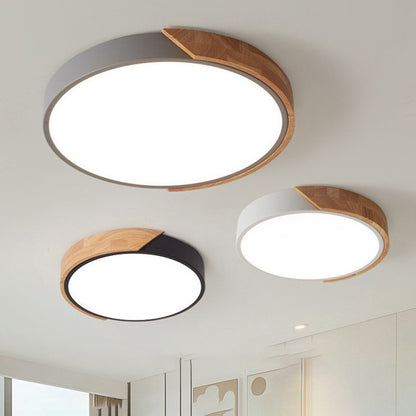 Modern Nordic LED Ceiling Light with Wooden Design