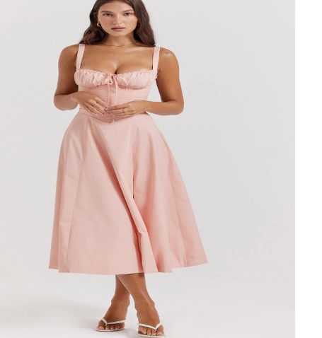 Chic Floral Maxi Dress - Waist Defined