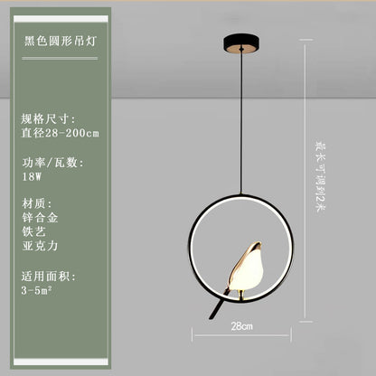 Modern Minimalist Creative Bird Wall Light for Home