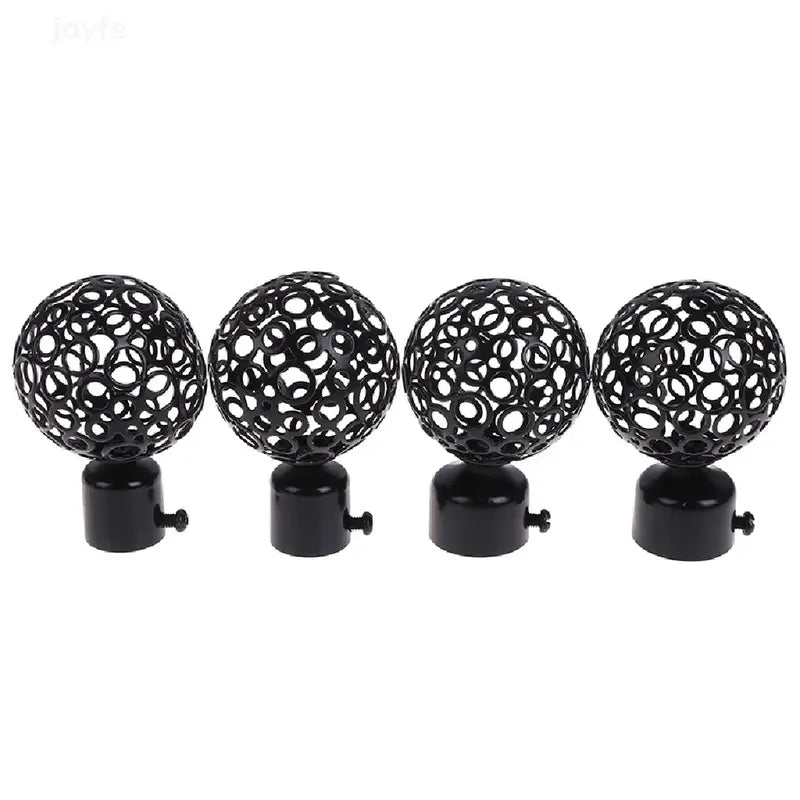 2pcs Iron Curtain Rod Finials - 22mm & 28mm Diameter