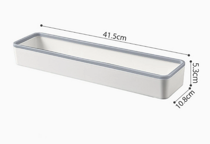 Wall-Mounted Bathroom Storage Organizer (No Drilling Needed)