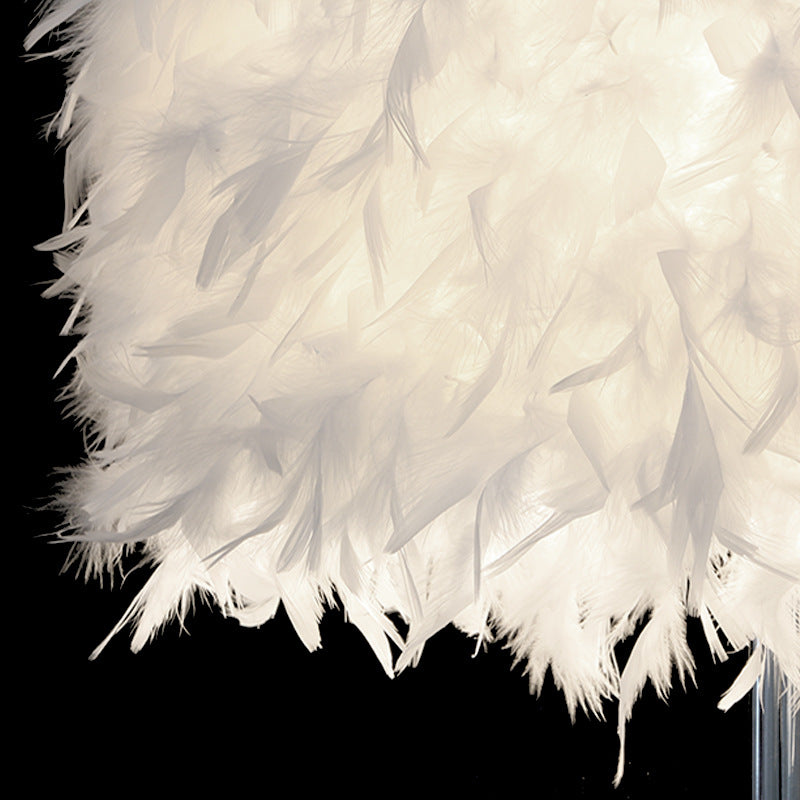 LED Feather Heart Crystal Table Lamp for Home Decor