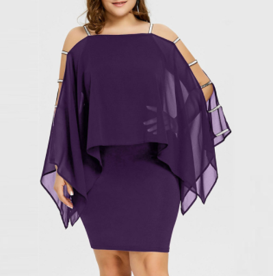 Elegant Plus Size Off-Shoulder Dress