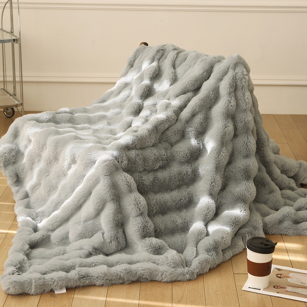 Ultra-Soft Faux Rabbit Velvet Blanket