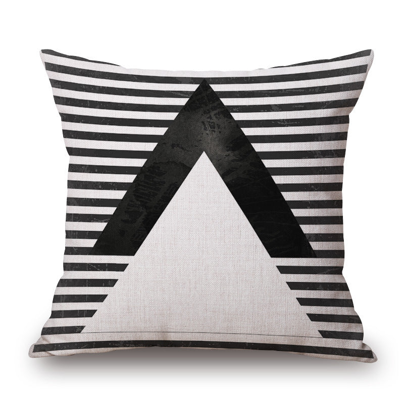 Black and White Impression Painting Pillowcase