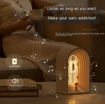 Nordic LED Table Lamp with Bluetooth Speaker and Night Light