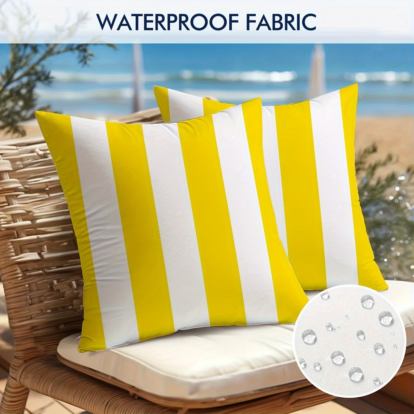 Waterproof Geometric Pillowcase 45x45cm
