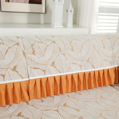 Banana Leaf Jacquard Chenille Sofa Mat - 1 Piece