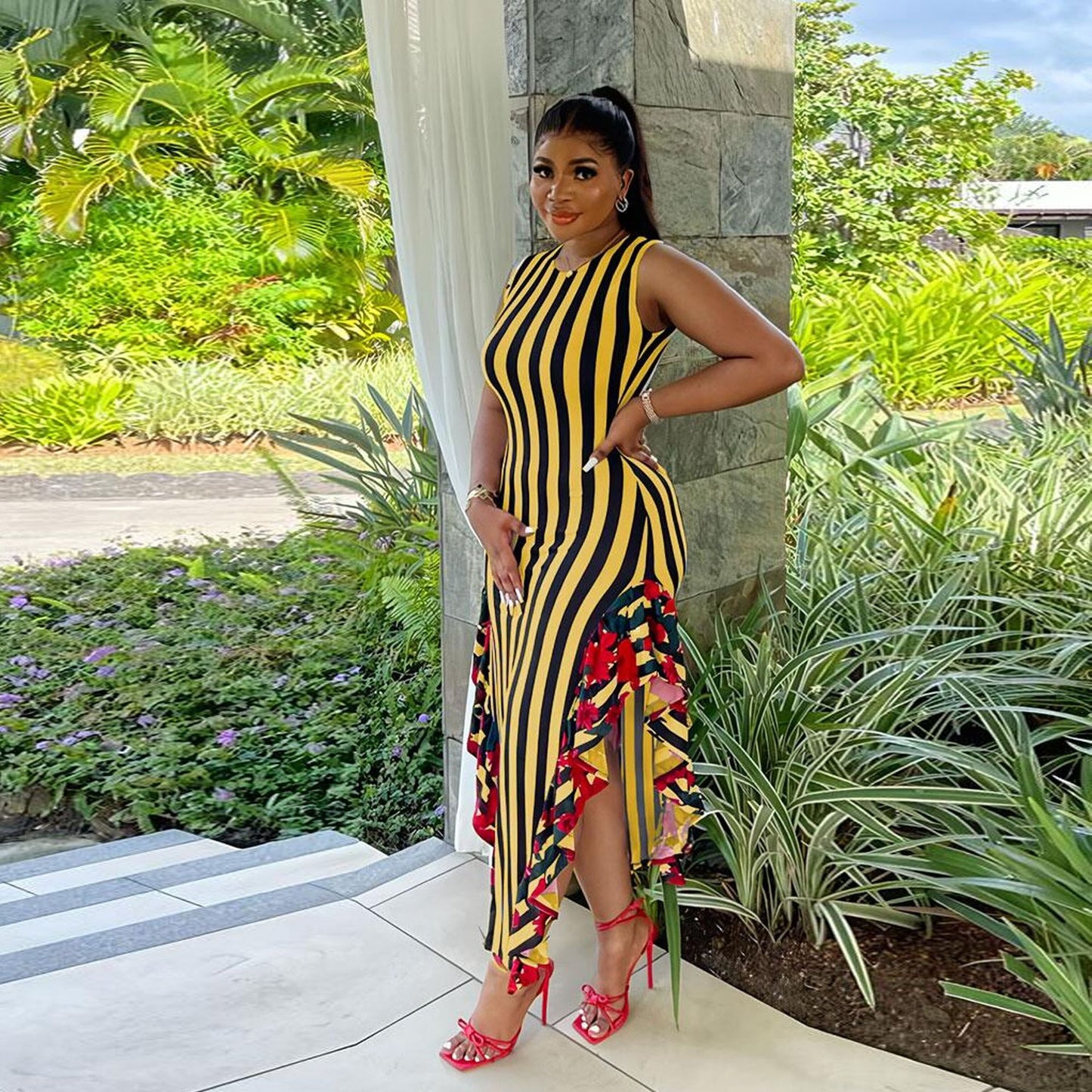 Vibrant African Print Women's Leisure Set