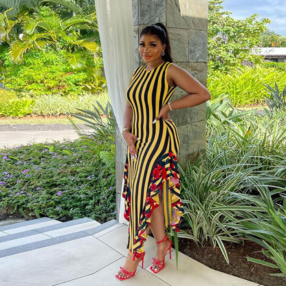 Vibrant African Print Women's Leisure Set