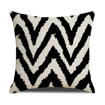 Abstract Black and White Zebra Cushion Cover for Sofa