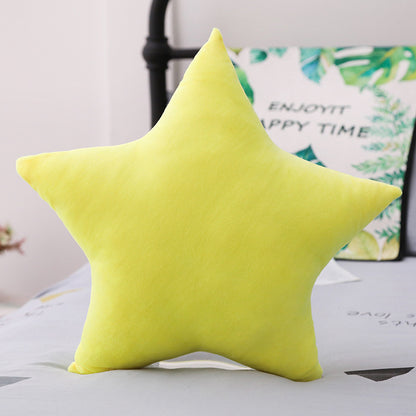 Five-pointed Star Plush Lumbar Pillow for Car