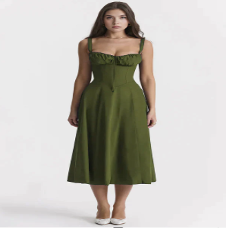 Chic Floral Maxi Dress - Waist Defined