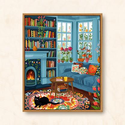 DIY Cat Digital Oil Painting