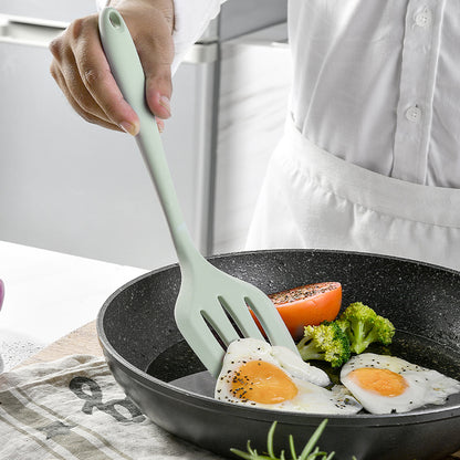 10-Piece Silicone Kitchen Utensil Set with Storage Bucket