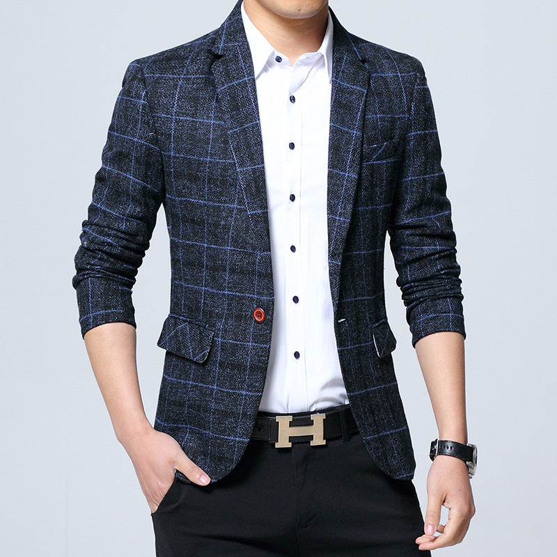 Men's Slim Fit Casual Blazer for Youth Fashion Wear