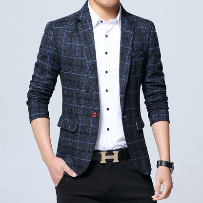 Men's Slim Fit Casual Blazer for Youth Fashion Wear