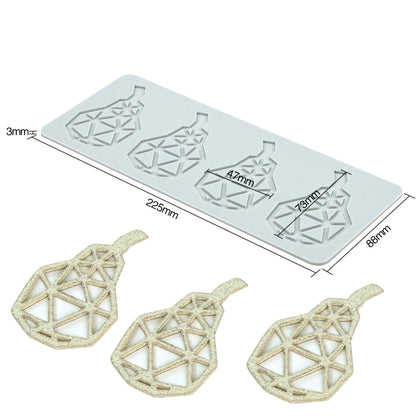 Pineapple Fruit Crisps Silicone Lace Mat for Baking