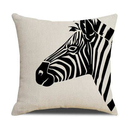 Abstract Black and White Zebra Cushion Cover for Sofa
